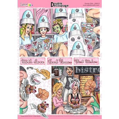 Double Decoupage A4 Sheet - Gossip Girls