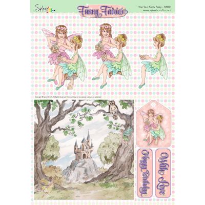 Fairies Decoupage Sheet - The Tea Party Fairy
