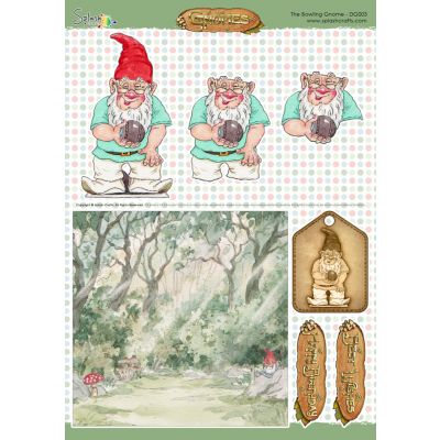 Gnomes Decoupage Sheet - The Bowling Gnome