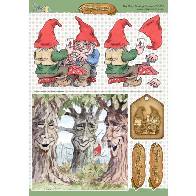 Gnomes Decoupage Sheet - The Card Playing Gnomes