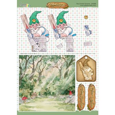 Gnomes Decoupage Sheet - The Cricket Gnome