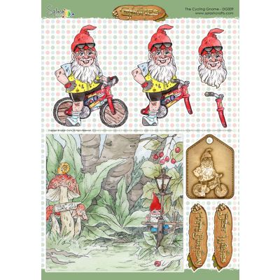 Gnomes Decoupage Sheet - The Cycling Gnome