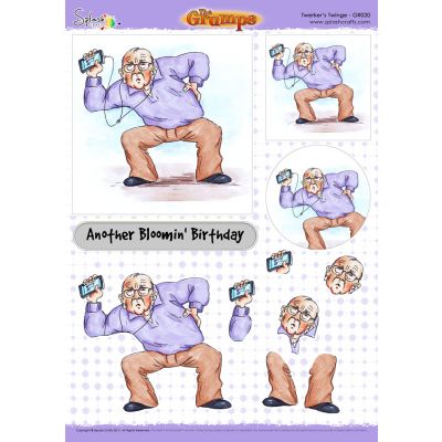 The Grumps - A4 Decoupage Sheet - Twerkers Twinge