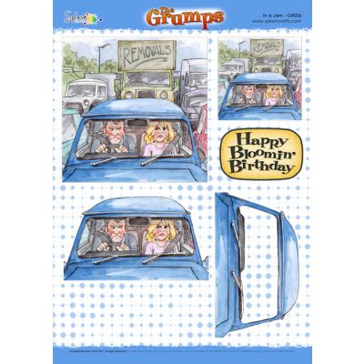 The Grumps - Die Cut A4 Decoupage Sheet - In a Jam