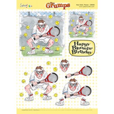 The Grumps - Die Cut A4 Decoupage Sheet - New Balls Please