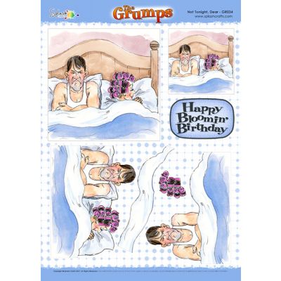 The Grumps - Die Cut A4 Decoupage Sheet - Not Tonight Dear
