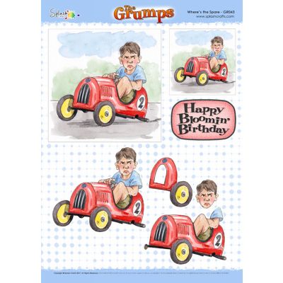 The Grumps - A4 Decoupage Sheet - Wheres the Spare