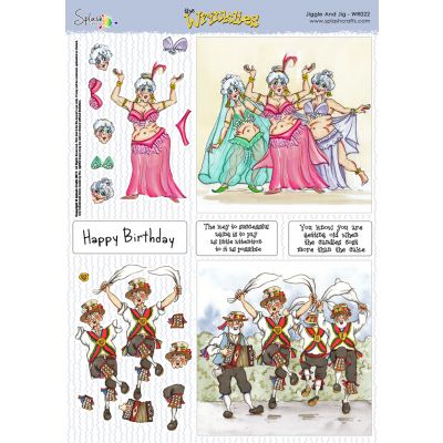 The Wrinklies A4 Decoupage Sheet - Jiggle and Jig