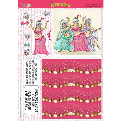 The Wrinklies A4 Decoupage Sheet - Jiggle Belles