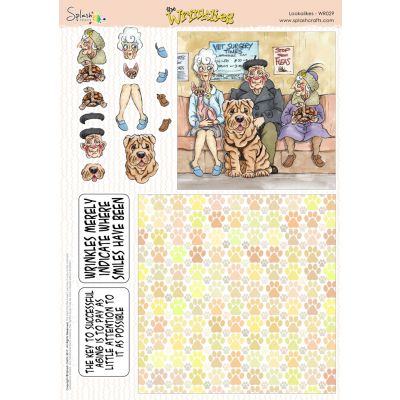 The Wrinklies A4 Decoupage Sheet - Lookalikes