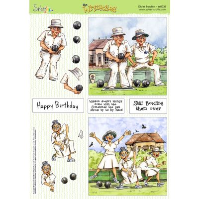 The Wrinklies A4 Die Cut Decoupage Sheet - Older Bowlers