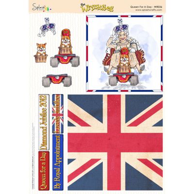 The Wrinklies A4 Decoupage Sheet - Queen for a Day