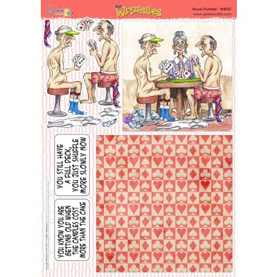 The Wrinklies A4 Decoupage Sheet - Royal Flushed