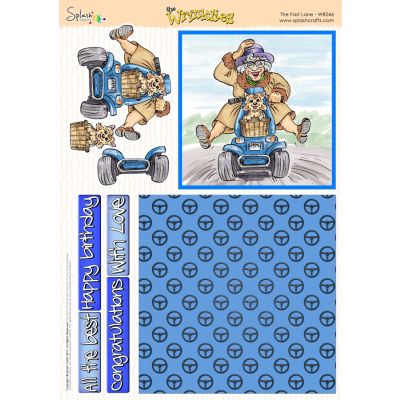 The Wrinklies A4 Decoupage Sheet - The Fast Lane