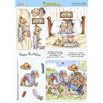 The Wrinklies A4 Die Cut Decoupage Sheet - The Good Life