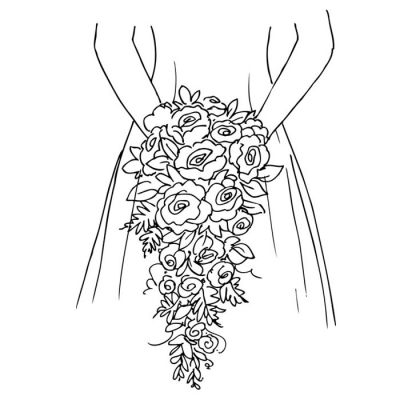 Digi Stamp - Cascading Bouquet