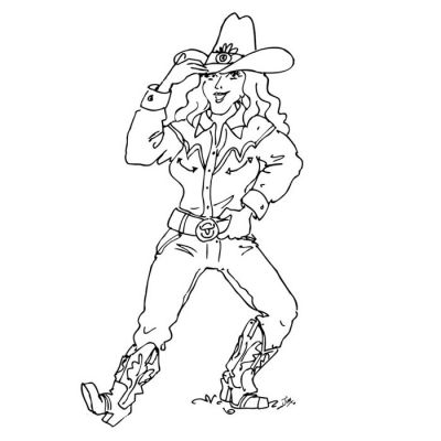 Digi Stamp - Cowgirl
