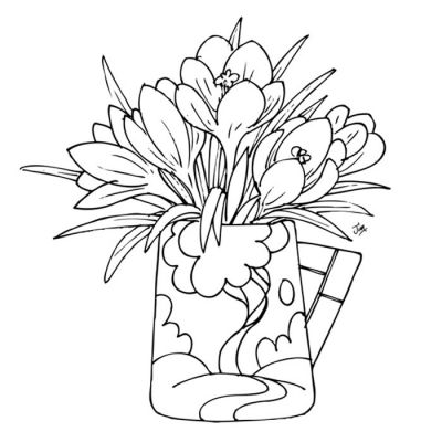 Digi Stamp - Crocus Jug