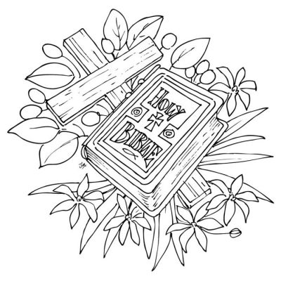 Digi Stamp - Cross And Bible