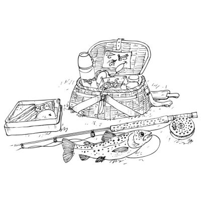 Digi Stamp - Fishing Basket
