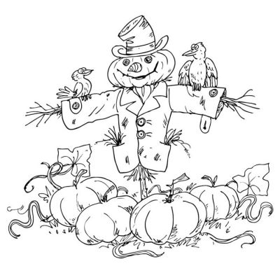Digi Stamp - Friendly Scarecrow