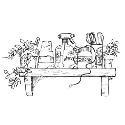 Digi Stamp - Gardeners Shelf