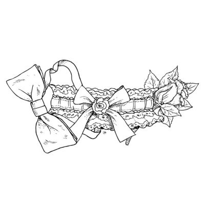 Digi Stamp - Garter And Bowtie
