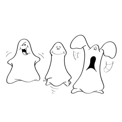 Digi Stamp - Goofy Ghosts