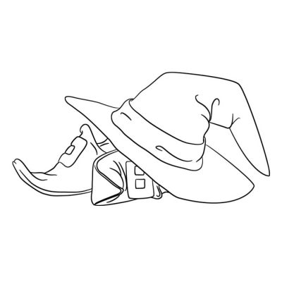 Digi Stamp - Hat And Shoes
