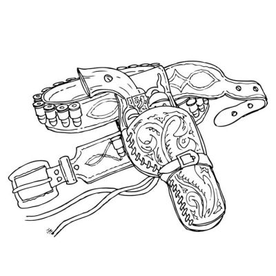 Digi Stamp - Holstered Revolver