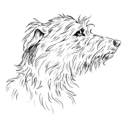Digi Stamp - Irish Wolfhound Bust