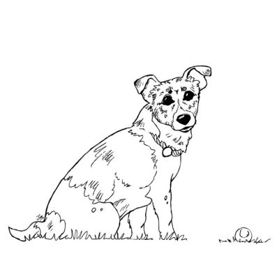 Digi Stamp - Jack Russell Play Ball