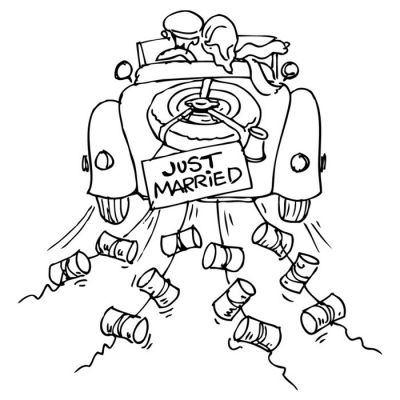 Digi Stamp - Just Married Car