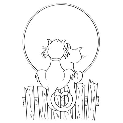 Digi Stamp - Kitty Love