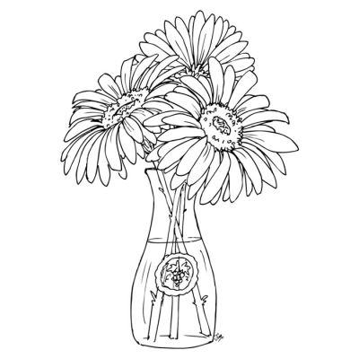 Digi Stamp - Lazy Daisy