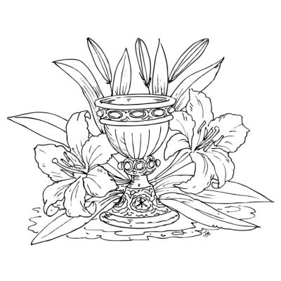 Digi Stamp - Lily Chalice