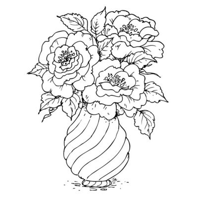 Digi Stamp - Rose