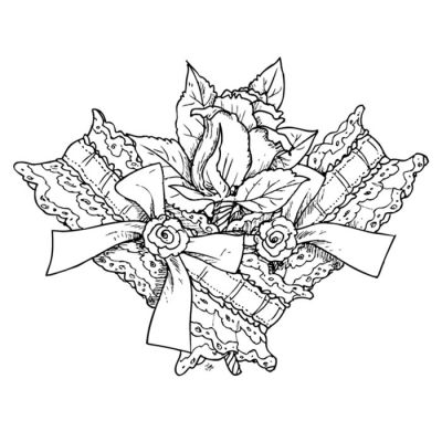 Digi Stamp - Rose Garters