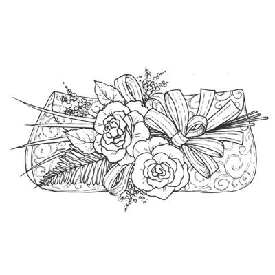 Digi Stamp - Rose Purse