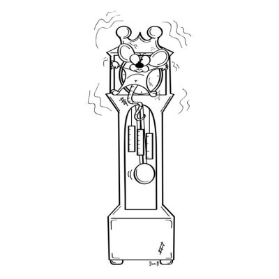 Digi Stamp - The Mouse Ran Up The Clock