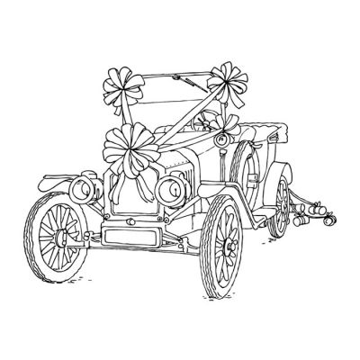 Digi Stamp - Wedding Car