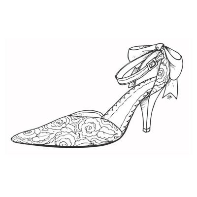 Digi Stamp - Wedding Dorsay Shoe
