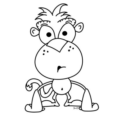 Digi Stamp - Wee Monkey