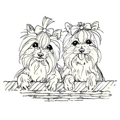 Digi Stamp - Yorkies